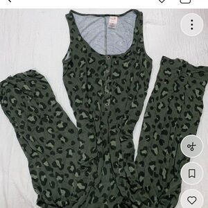 Green Leopard Jumpsuit
